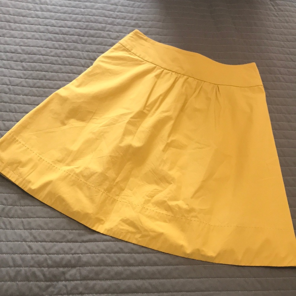 Mustard jcrew skirt